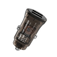恩谷 灰色车载充电器 EG-CM06 透明迷你车充 15.5W