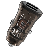 ENGUE EG-CM06 15.5W 灰色 双USB口设计 透明迷你车充