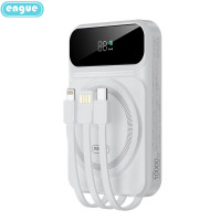 恩谷engue PD19磁吸无线充电宝自带线超薄小巧便携移动电源可上飞机快充22.5w适用苹果华为小米等EG-PD19白