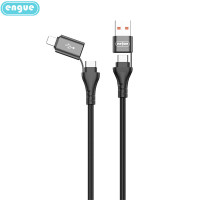 恩谷 EG-916 充电线 1.2米 100w二拖二单线快充数据线 4合1充电线手机电脑平板通用适用