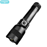 engue机械变焦远射高续航户外可充电USB伸缩黑色强光手电筒EG-112