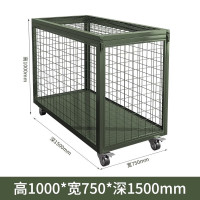 带轮货架移动网箱军绿色重型仓储箱野战箱战备物资笼周转筐可定制1500*750*1000