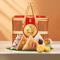 五芳斋粽子礼盒礼品 咸鸭蛋粽子蛋黄肉粽嘉兴特产端午节送礼 五芳斋粽子礼盒韵味五芳1630g