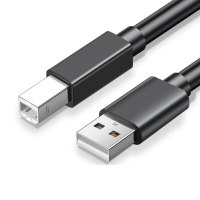 龙云天盾 打印机数据线USB2.0高速打印线电源接口连接线通用惠普HP佳能爱普生打印机连接线黑色 3米高速打印线