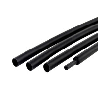 热缩套管2倍热塑缩管 绝缘收缩防水套管 8mm 100m/卷 黑色套管电线保护套管