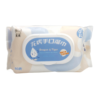 龙虎 80片/包手口湿巾 卫生清洁超柔触感柔和亲肤 EDI纯水 不含酒精