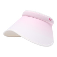 VVC遮阳帽女夏季防紫外线渐变防晒帽桃心帽檐太阳帽户外海边运动帽子 渐变粉