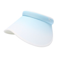 VVC遮阳帽女夏季防紫外线渐变防晒帽桃心帽檐太阳帽户外海边运动帽子 渐变蓝