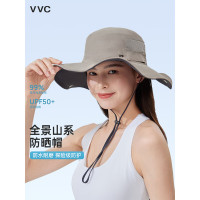 VVC防晒帽女夏季户外登山帽男防紫外线渔夫帽遮阳帽太阳帽帽子 沙丘色