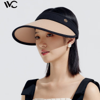VVC遮阳帽女防晒帽防紫外线太阳帽防风可斜跨帽子 (小香风)撞茶