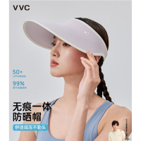 VVC防晒帽女夏防紫外线遮阳帽无痕帽户外骑行男女同款太阳帽 风信紫