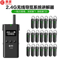 惠度(HuiDu)E300专业一对多2.4G耳挂式无线讲解系统导游景区观光接待会议讲课无线讲解器1拖20