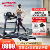 乔山(JOHNSON)家用跑步机可折叠踏步机减震护膝室内燃脂运动健身器材T202 坡度/马力升级