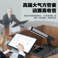 惠度(HuiDu)HD-663M专业有线会议电容麦克风桌面演讲话筒方管鹅颈款卡侬接口48V供电调音台麦克风