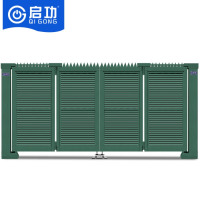 启功铝合金悬浮折叠门草绿色电动折叠门学校自动门每平方