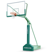 金陵金陵体育 移动式单臂篮球架 室外 可移动 成人学校体育馆 单只装 篮球架(绿色)+防撞套+配重块 单只装