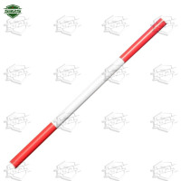 5325倒车杆障碍物标志杆蛇形跑杆 1.5米PVC红白杆