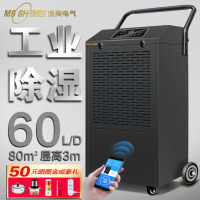 湿美(MSSHIMEI)工业除湿机 适用:80~100㎡车间仓库地下室除潮抽湿器MS-860D黑色直排款