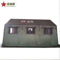 兵械库 充气帐篷隔离帐篷充气通道救灾救援户外帐篷卫生应急充气帐篷 军绿色40平方米