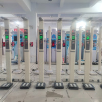 乐佳利康多规格超声波身高体重测量仪 一站式全自动测量身高体重BMI体型胖瘦电子秤 3秒出结果 HW-700液晶屏型 身高