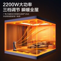 海尔(Haier) 取暖器家用冷暖两用暖风机家用烤火炉定时立式整屋升温电暖气浴室电暖器办公室暖风扇 [冷暖两用]遥控款H