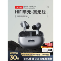 联想[音质榜单]蓝牙耳机真无线音乐高音质HIFI立体音入耳式ENC智能降噪长续航运动适用于苹果华为 银灰[ENC降噪+H