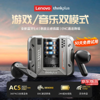 联想(Lenovo)[电竞旗舰]蓝牙耳机真无线蓝牙5.4半入耳式音乐高音质智能降噪音画同步游戏低延迟适用苹果华为 铁灰[