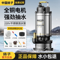 扬子潜水泵家用井水水泵不锈钢抽水泵220v家用水井污水高扬程浇菜农用 不锈钢清水泵370W-1寸10米线