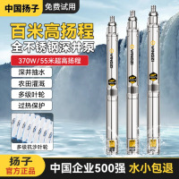 扬子不锈钢多级深井泵潜水泵家用220V380V抽水泵大功率高扬程灌溉农用 [370W-55米扬程-20米线]220V