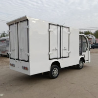 龙云天盾电动四轮厢货车景区物业场内电动运输车单排2座双排5座送餐车载货转运车 单排标配