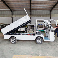 龙云天盾电动四轮皮卡车单排2座可升降翻斗车园内厂区景区载货中转车场内拉货转运车 敞篷标配