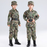 君品仕佳新款儿童迷彩服套装军训演出 长袖+长裤 尺寸联系客服