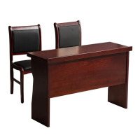 鼎南家具双人会议桌长条桌培训桌油漆实木贴皮会议桌椅组合学习桌 1.2米培训桌