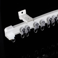 鼎南波纹弯轨窗帘轨道杆 铝合金L型U型任意弯曲窗帘杆 单轨侧装