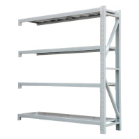 鼎南重型450kg/层货架仓储仓库库房层架储物架 200*60*200cm四层白副