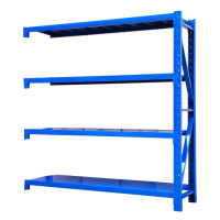 鼎南 重型500kg/层货架仓储仓库库房层架储物架 200*50*200cm四层蓝副