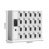 鼎南 智能手机柜人脸识别存放多重认证充电20门智能手机柜人脸指纹