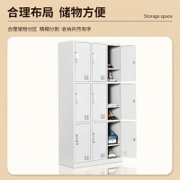 鼎南更衣柜铁皮柜员工宿舍柜存包柜带锁鞋柜储物柜九门更衣柜1mm