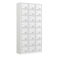 鼎南更衣柜铁皮柜员工宿舍柜存包柜带锁鞋储物柜二十四门储物柜1mm