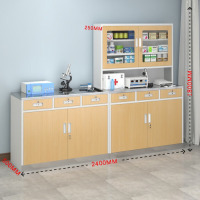 龙云天盾木纹西药柜 诊所美容院药房牙科口腔药品柜器械柜 医疗处置台 2.4米处置台+药柜