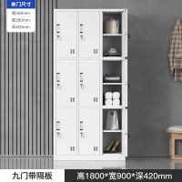 龙云天盾十门员工柜子更衣柜阳台收纳储物柜铁皮衣柜存包柜寄存箱柜10门柜 九门加隔板