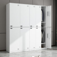 龙云天盾铁皮柜2米高9门更衣柜员工柜宿舍储物柜健身房六门换衣柜多门柜 白色2门更衣柜 高2m*宽0.9m