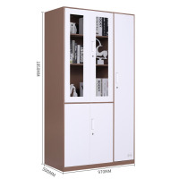 龙云天盾五门更衣柜窄边文件柜带衣柜办公铁皮更衣柜钢制资料柜带锁 五门更衣柜(咖白)