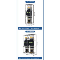 龙云天盾304不锈钢消防服架战斗服架消防队防火服存放架手动双面360度旋转 201单人位