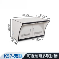 龙云天盾豪华操作台双联监控台调度台非编台指挥中心控制台电脑桌厂家定做 K57双联 灰白面或红樱桃面