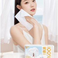 德佑洗脸巾纯棉一次性干湿两用纸巾100%棉柔巾化妆棉卸妆洁面巾擦脸巾 [基础装]100抽*3包