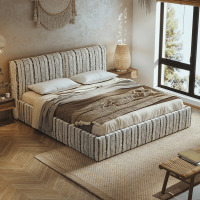 鼎南清风床布艺床亚麻侘寂风主卧双人床1.8*2.0米