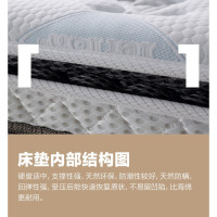 鼎南床垫3D支撑超弹棉精钢连锁弹簧护脊静音床垫
