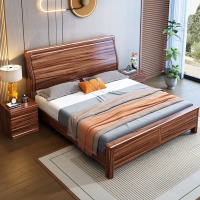 鼎南乌金木床中式实木床双人床主卧大床现代轻奢家用单人床婚床3863
