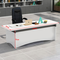 鼎南老板桌办公桌简约时尚大气主管领导办公室创意个性桌椅组合大班台 1.4米单个圆弧边办公桌